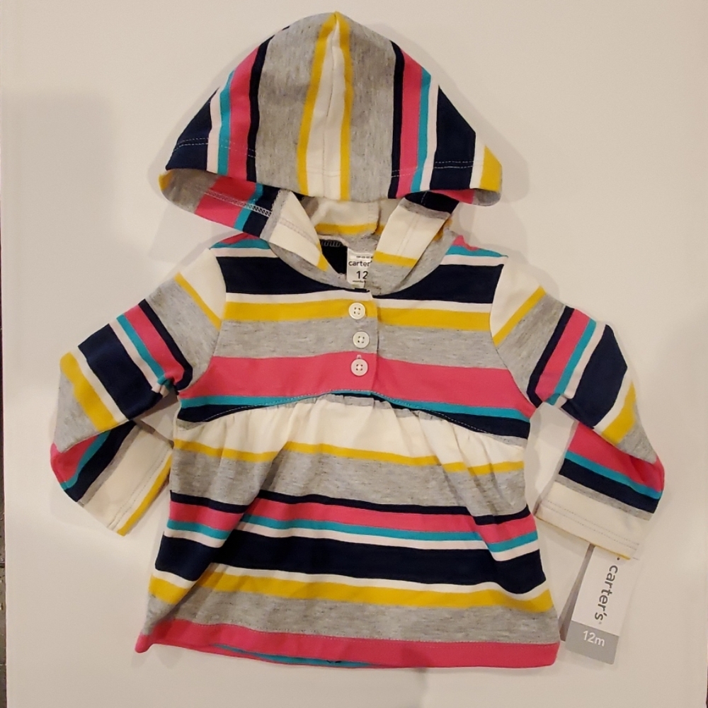 CARTER'S BABY GIRL HOODED SWEATER